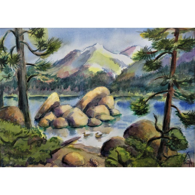 This artwork titled "California Landscape" c.1990 is a watercolor on paper by noted California artist Arnold A. Grossman,...