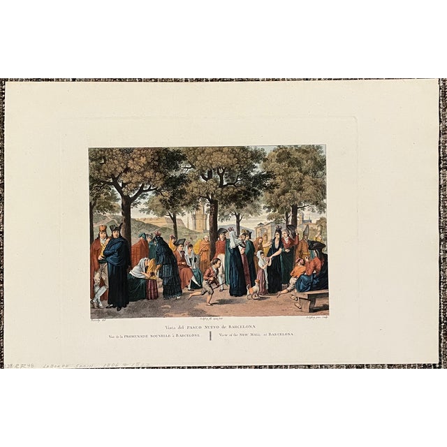 "View of the New Mall at Barcelona" from Alexander De Laborde's travelogue "Picturesque and historical journey of Spain."...