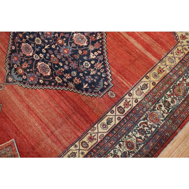 Antique Zabihi Collection Persian Bidjar Rug For Sale - Image 11 of 12