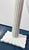 Contemporary Modern Tapered Organic Fluted Matte White Table Lamp For Sale - Image 3 of 5