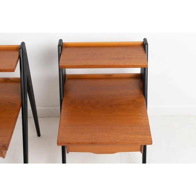 Modern Scandinavian Teak Nightstands, Set of 2 For Sale - Image 10 of 12