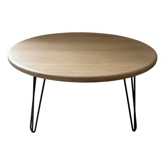 Wooden Coffee Table with Hairpin Legs, 2010s For Sale