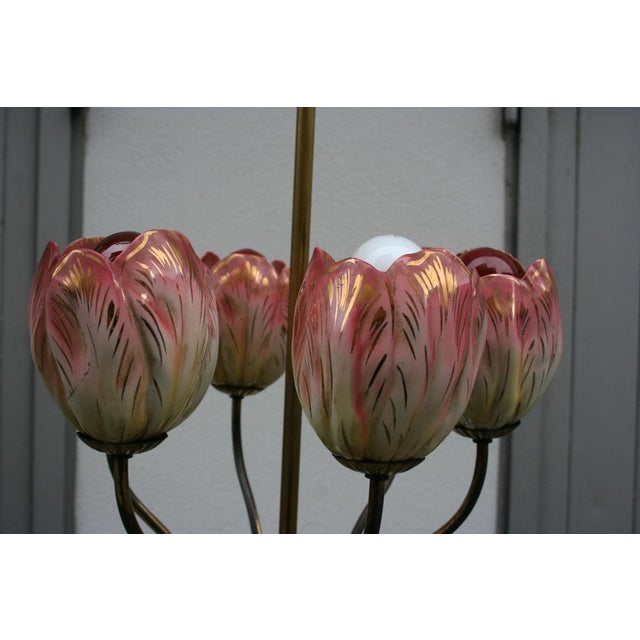 Aqua Floor Lamp in Brass and Ceramic, 1960s For Sale - Image 8 of 17