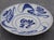 1960s Vintage Chinese Blue & White Porcelain Bowl 12" Hand Painted "Fú" Good Fortune For Sale - Image 5 of 5
