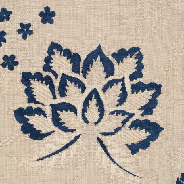 Schumacher SAMPLE - Schumacher Alessia Floral Fabric In Parchment For Sale - Image 4 of 4