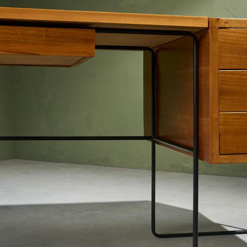 Duo-Tone Writing Desk by Taichiro Nakai for La Permanente Mobili Cantù, 1955 For Sale - Image 11 of 14