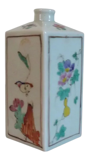 18th 19th Century Kakiemon Porcelain Square Bottle Vase