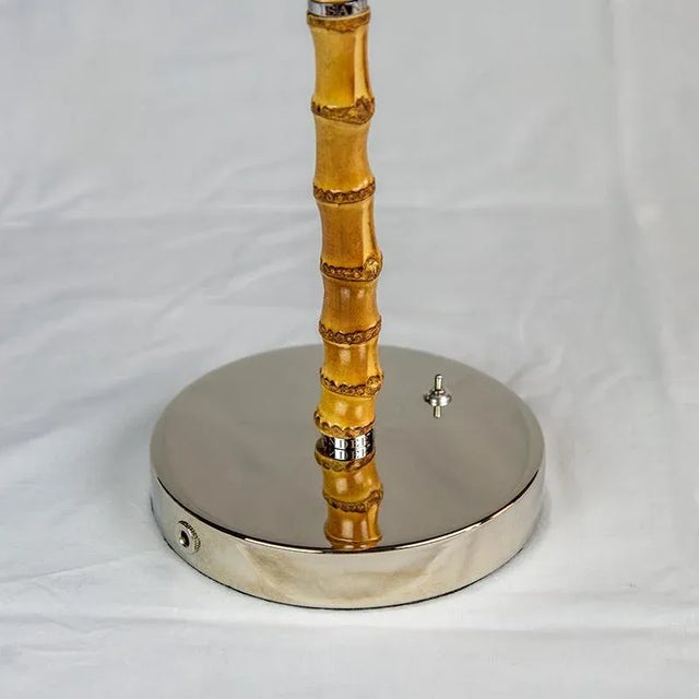 Refilling Table Lamp in Steel and Bamboo by Isander Borges For Sale - Image 4 of 7