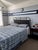 Contemporary Queen Mandir Navy Blue Cotton Quilt For Sale - Image 4 of 5
