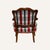1940s French Provincial Style Loveseat and Chair Set Upholstered in Plaid Silk For Sale - Image 10 of 12