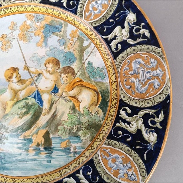19th Century Italian Ceramics Plate from Urbino For Sale - Image 5 of 13