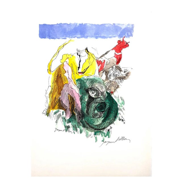 Green Jacques Villon - Colorful Spirit - Handsigned Original Lithograph 1960s For Sale - Image 8 of 9