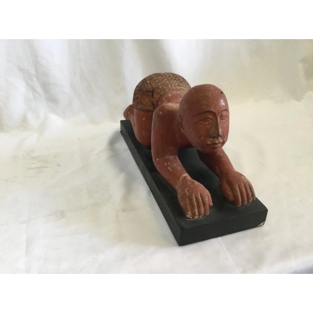 Monk Praying Statue Vintage 1950s For Sale - Image 11 of 13