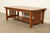Mission Stickley Mission Oak Arts & Crafts Two-Tier Tile Top Spindle Coffee Table For Sale - Image 3 of 15