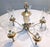 French Vintage French Argand Style Bouillotte Chandelier Five Light Etched Glass For Sale - Image 3 of 15