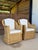 Pair of Vintage Michael Taylor Style Braided Rattan Wicker Lounge Armchairs For Sale - Image 9 of 12