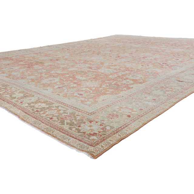 54101 Antique Persian Mahal Rug, 10'00 x 13'08. The Lotus Legacy: An Antique Persian Mahal Masterpiece of Elegant Safavid...