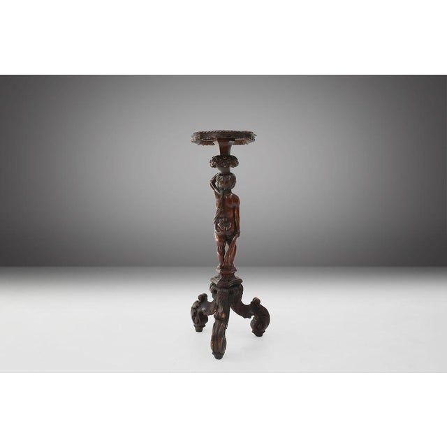 Vintage Pedestal Table with Putti, 1850s For Sale - Image 4 of 17