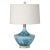 Blue Tie-dyed Ceramic Glaze With Subtle Green Undertones Accented With Crystal Details. The Slightly Tapered Round...