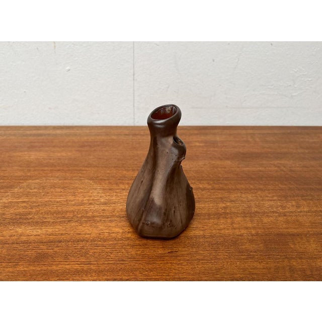 Mid-Century Organically Shaped Studio Pottery Vase by Montanus & Remy, Germany, 1960s For Sale - Image 4 of 16