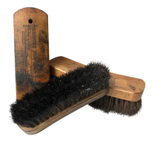 Mid-century Wood Shoe Shine Brushes - Set of 3