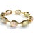 Bochic "Capri" Vintage Pink Quartz, Peridot & Agate Bracelet 18K Gold & Silver For Sale - Image 17 of 18