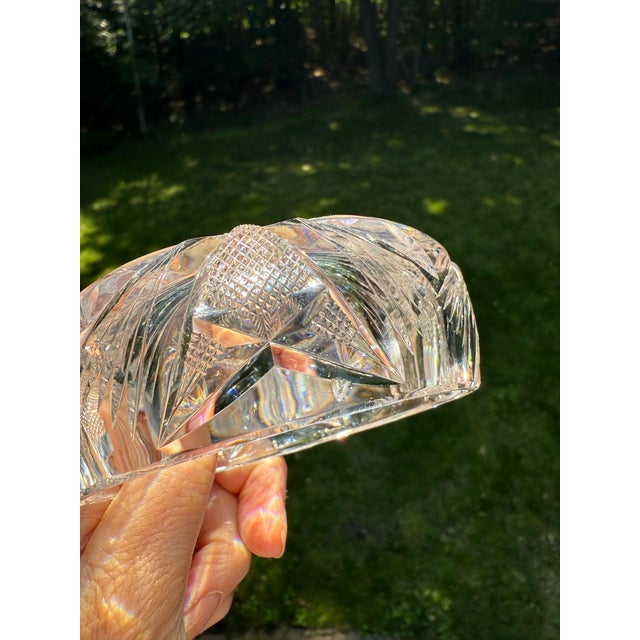 Antique Libbey Crystal Cut Glass Powder Jar American Brilliant Period For Sale - Image 9 of 10