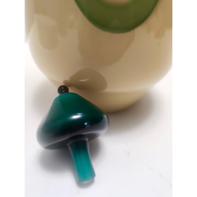 Postmodern Encased and Hand-Blown Glass Decanter Bottle, Italy, 1960s For Sale - Image 9 of 16