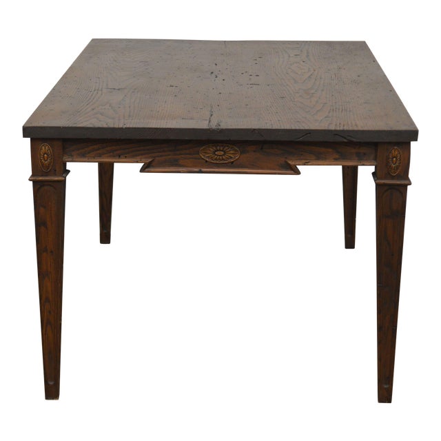Directoire Style Distressed Oak Custom Quality One Drawer Coffee