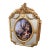 French Rococo Gold Leaf Picture Frame – Ornate Cherub & Romantic Garden Scene Panel For Sale