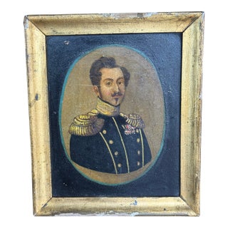 Antique Painting of King Oscar I of Sweden and Norway For Sale
