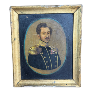 Antique Painting of King Oscar I of Sweden and Norway