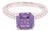 Purple Sapphire Diamond Ring 18k Gold Women 1.72 TCW Certified For Sale