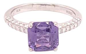 Purple Sapphire Diamond Ring 18k Gold Women 1.72 TCW Certified