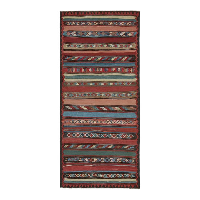 Vintage Shahsavan Persian Kilim in Polychromatic Patterns by Rug & Kilim For Sale