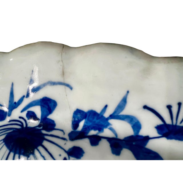 Antique Japanese Arita Blue White Charger Plate Foo Dog Lion Peony-19''-Asian For Sale - Image 11 of 11
