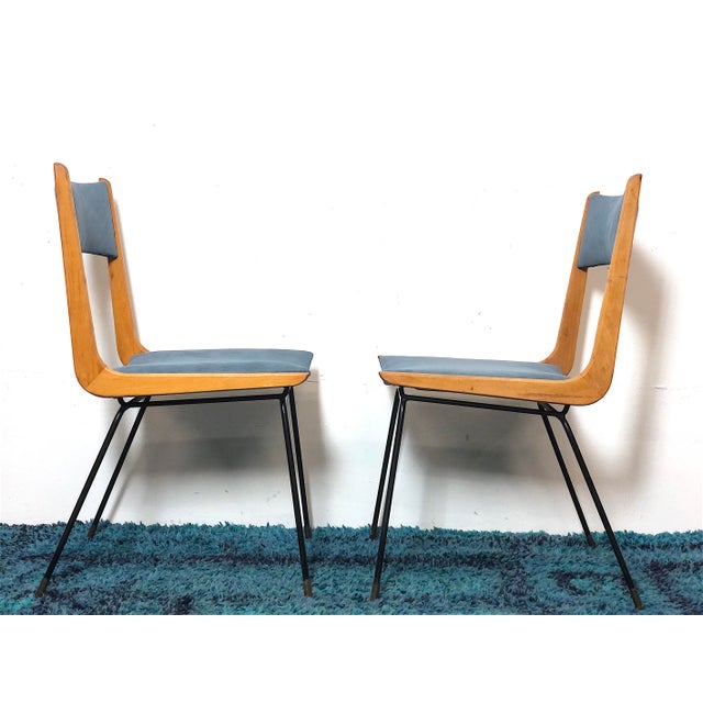 Contemporary Boomerang Chairs from Carlo De Carli, Italy, 1950s, Set of 2 For Sale - Image 3 of 10