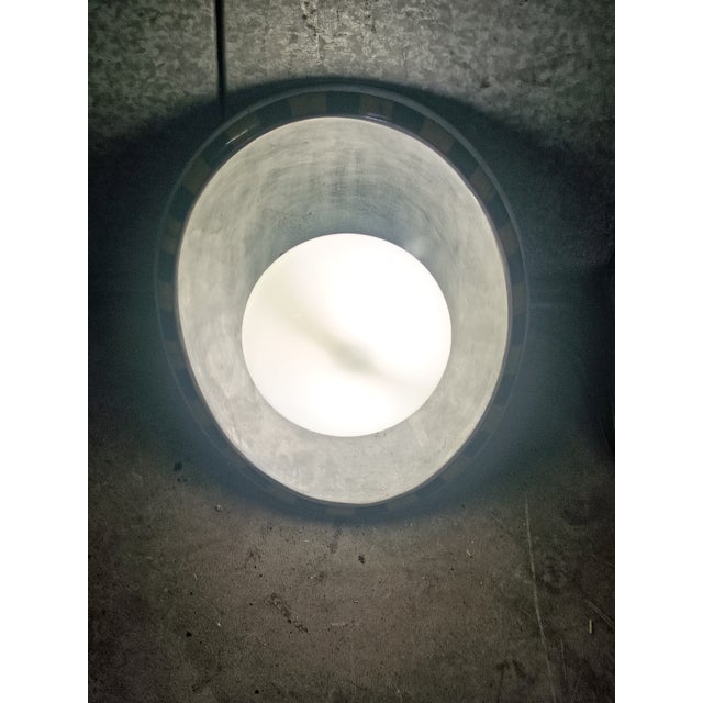 1980s Custom Made Polished Aluminum Oval Wall Light For Sale In San Diego - Image 6 of 8