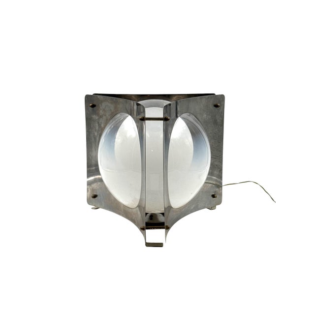 Metal Space Age Table Lamp, Italy 1970s For Sale - Image 7 of 17