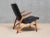 Lounge Chair in Black Leather, Oak & Teak by Arne Hovmand Olsen for J.L. Møllers, Denmark, 1952 For Sale - Image 9 of 15