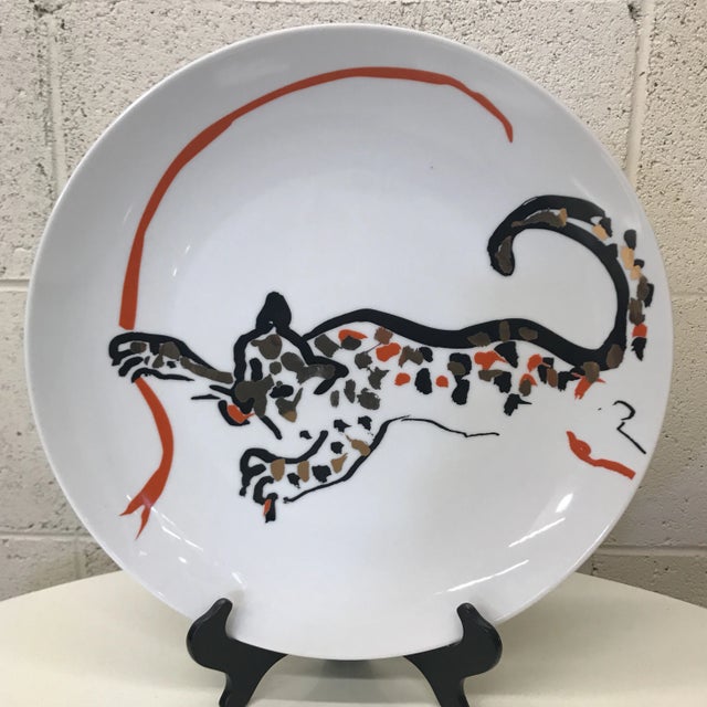 New Arcadia Studio Cheetah Plate - Dinner Size For Sale - Image 10 of 10