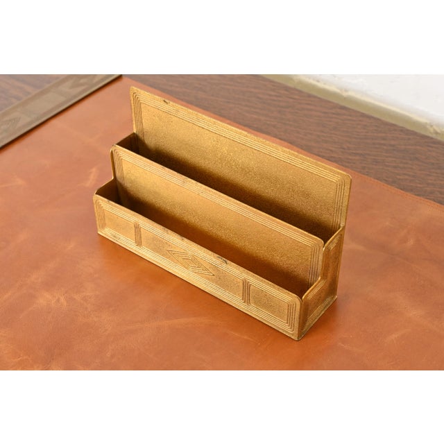 Tiffany Studios New York Graduate Bronze Doré Letter Rack For Sale - Image 12 of 12