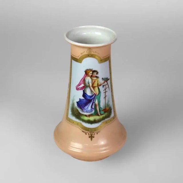 Antique Old Paris Porcelain Portrait Vase C1880 For Sale - Image 9 of 9