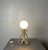 Mid-Century Brutalist Wrought Iron and Opaline Table Lamp, Spain, 1950s For Sale - Image 9 of 13