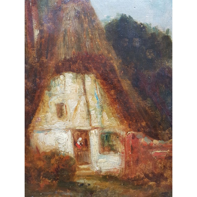 Ziem Felix - Cottage in Forest - Barbizon - Oil on Paper, Framed - Circa 1850 For Sale - Image 12 of 12