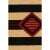 Contemporary Rug & Kilim’s Contemporary Dhurrie Rug in Black and Red Medallions and Stripes For Sale - Image 3 of 7