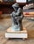 Bronze Finish Plaster Figure of Young Michelangelo on the Antique Marble Base For Sale - Image 4 of 11