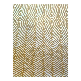 Alan Campbell for Quadrille Zig Zag Linen Fabric- 4 Yards For Sale