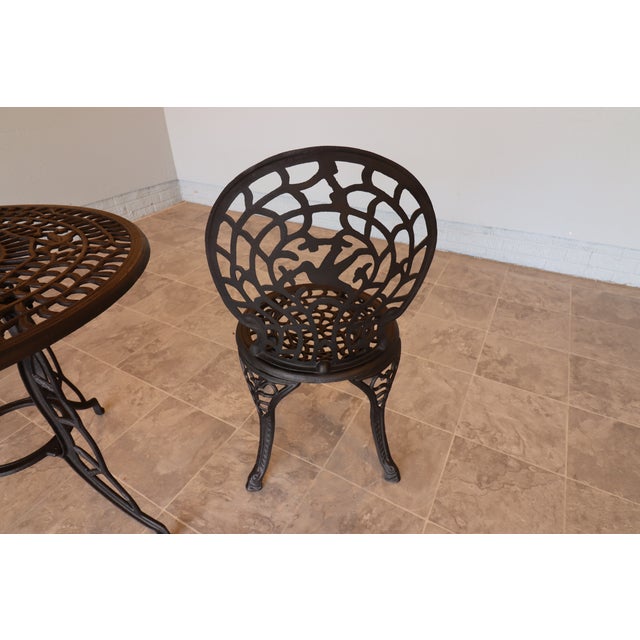 Mid-Century Cast Iron Hummingbird Bistro Set, Original Finish, Circa 1960s For Sale - Image 18 of 18