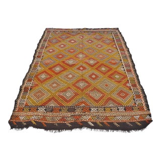 1950s Geometric Anatolian Kilim Rug For Sale